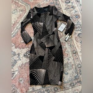 Black & Gold “Betsy Adam” Dress
